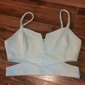 Light Blue Crop Top